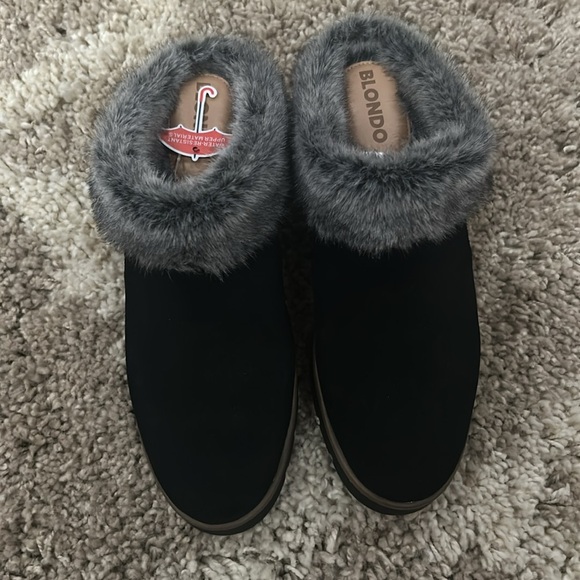 Blondo Waterproof Fur-Lined Slip-On Shoes Black Winter Comfort 9.5 - Picture 6 of 12